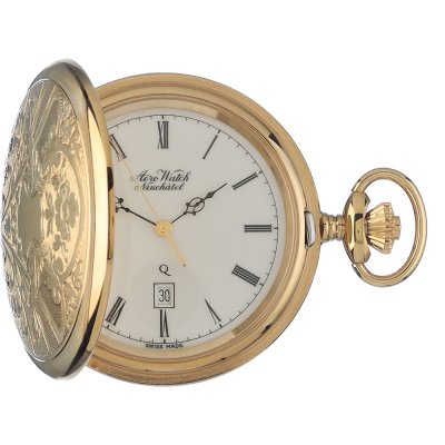 Montres de poche Aerowatch Pocket watches APW7290Q Savonette Les Fleurs