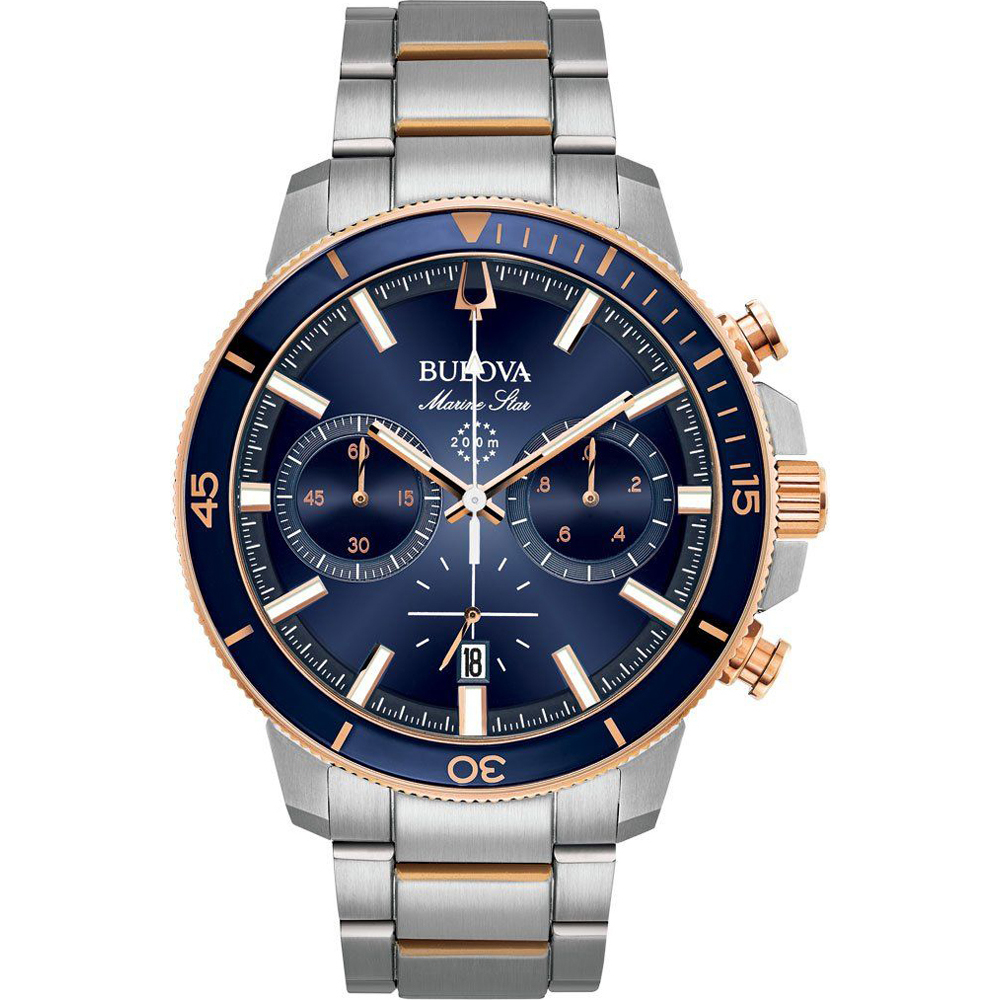 Montre Bulova Homme Marine Star 96B255 Chronographe Quartz - Bijoux de Mode