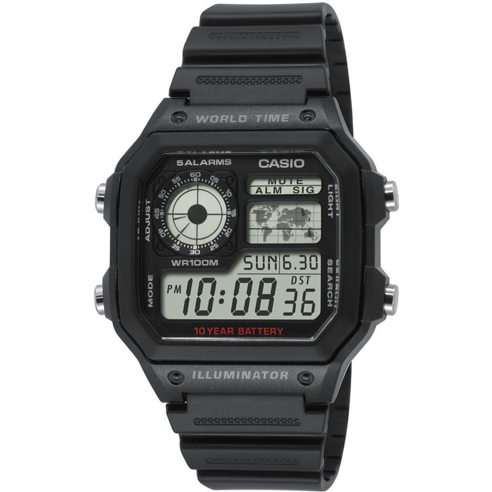 Montre Casio Collection AE-1200WH-1AVEF World Time