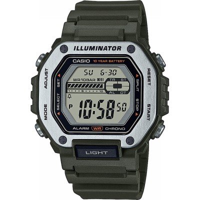 Montre Casio Collection MWD-110H-3AV Metal Covered Square Digital