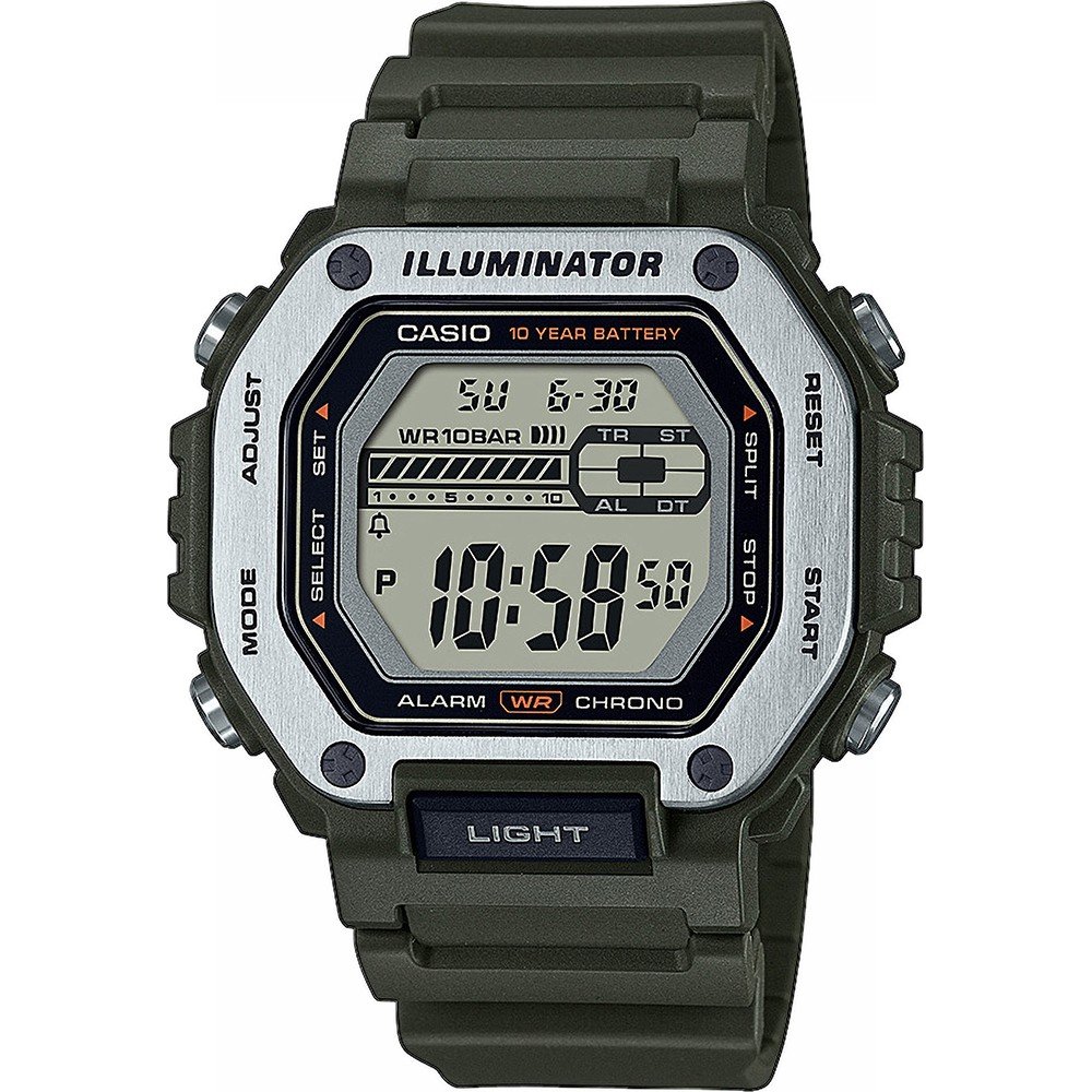 Montre Casio Collection MWD-110H-3AVEF Metal Covered Square Digital