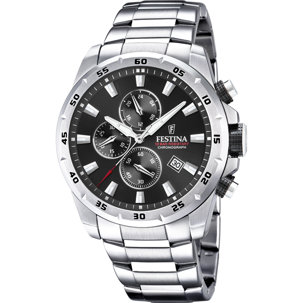 Montre Homme FESTINA en Cuir Noir - F16569/4 - Cleor