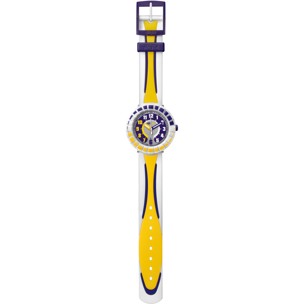 Montre Flik Flak 7+ Power Time FCSP010 All Around Yellow & Purple