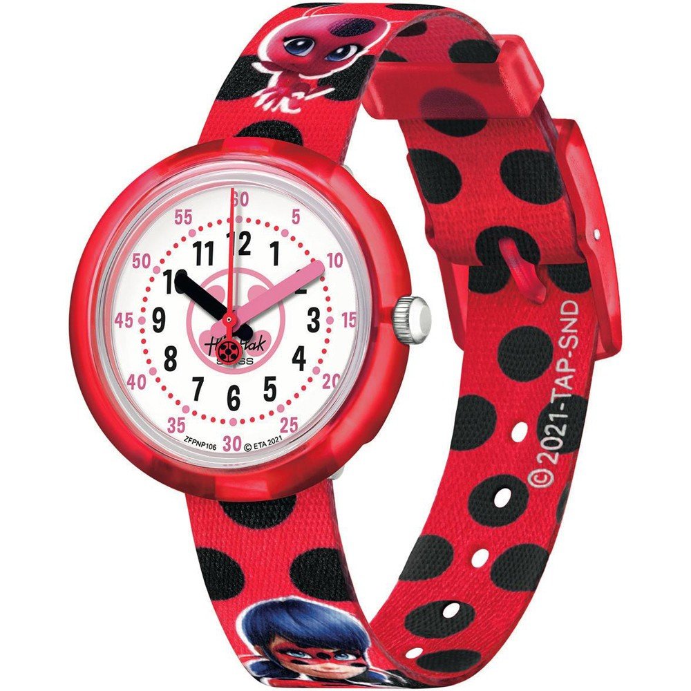 Montre Flik Flak 5+ Power Time FPNP106 Miraculous Ladybug