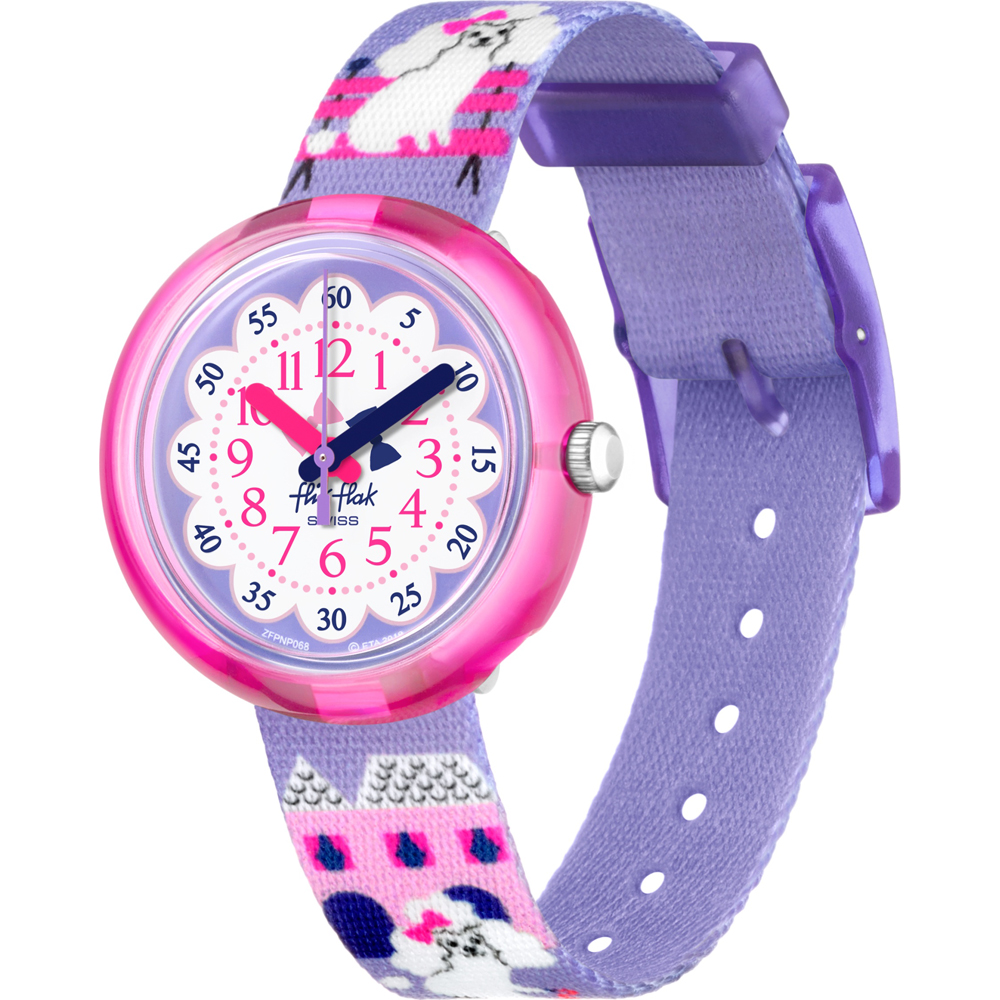 Montre Flik Flak 5+ Power Time FPNP068 Miss Poodle