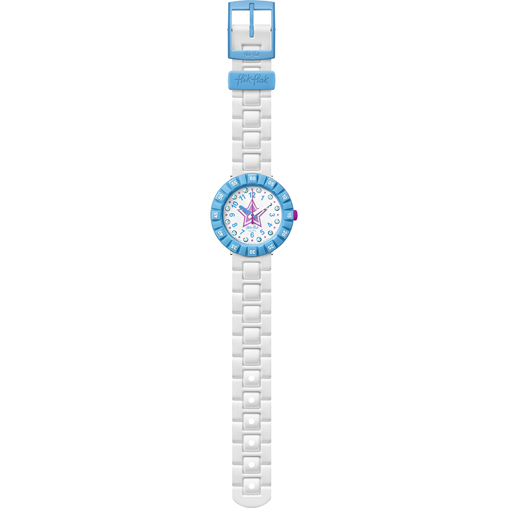 Montre Flik Flak 7+ Power Time FCSP075 Rose Etoilée