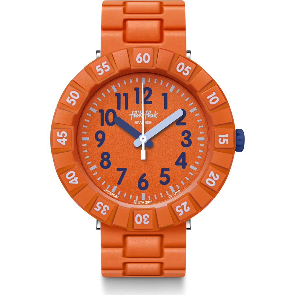 Montre Flik Flak 7+ Power Time FCSP087 Solo Orange