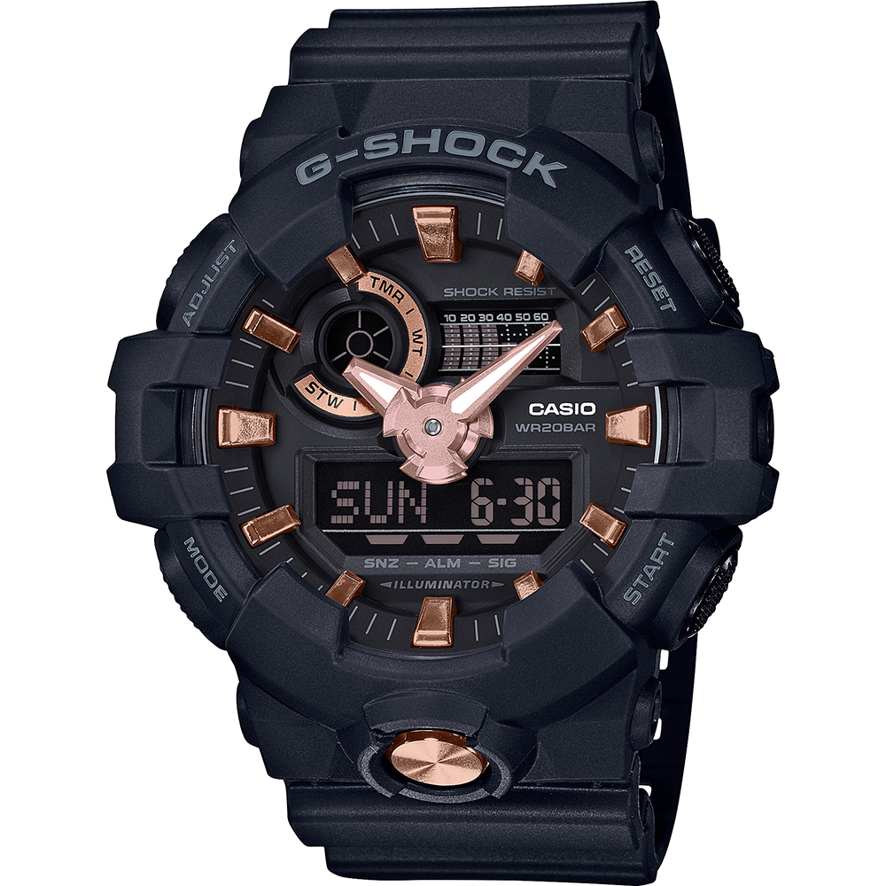 Montre G-Shock Classic Style GA-710B-1A4ER Black and Gold