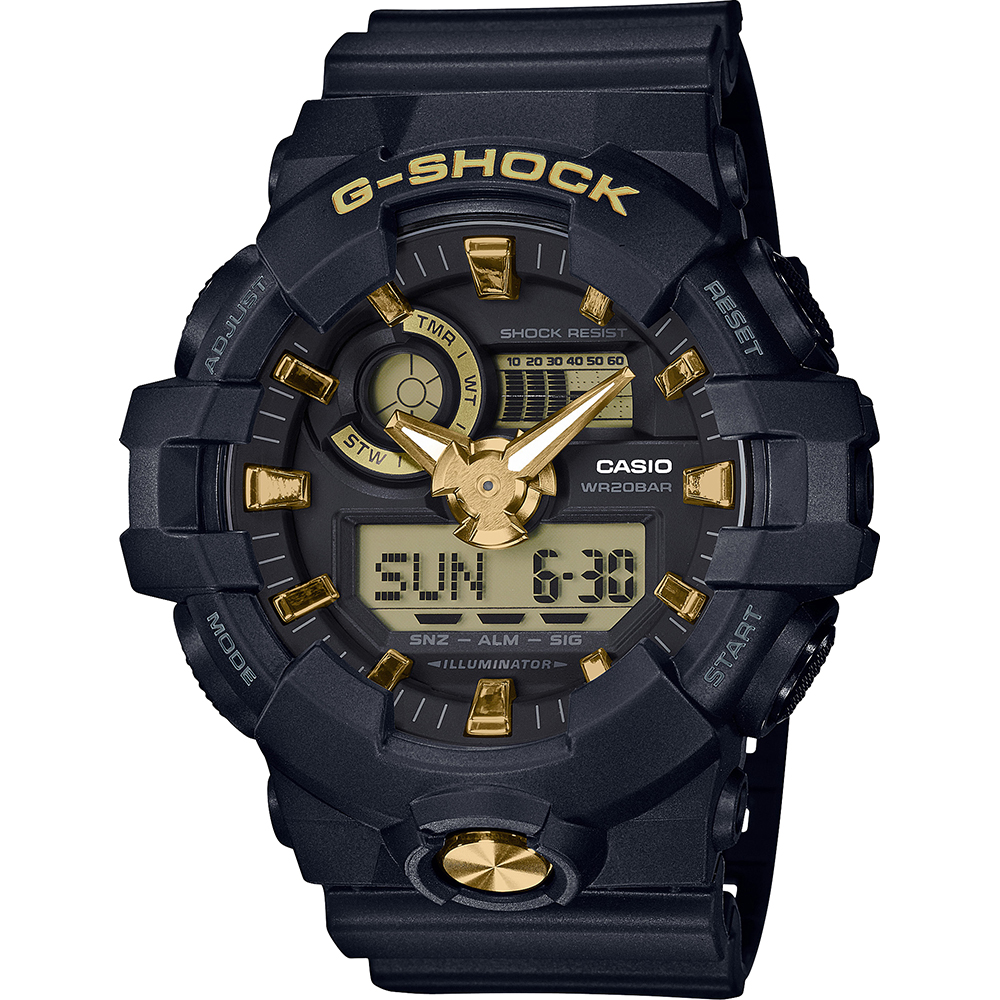 Montre G-Shock Classic Style GA-710B-1A9ER Black and Gold