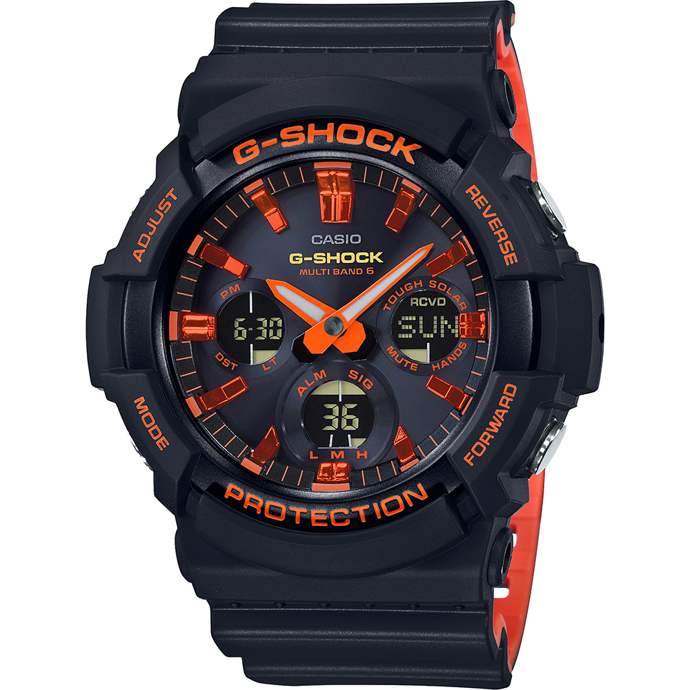 Montre G-Shock Classic Style GAW-100BR-1A Waveceptor - Bright Orange