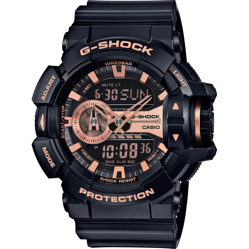 Montre G-Shock Classic Style GA-400GB-1A4 Rotary Switch Garrish Black