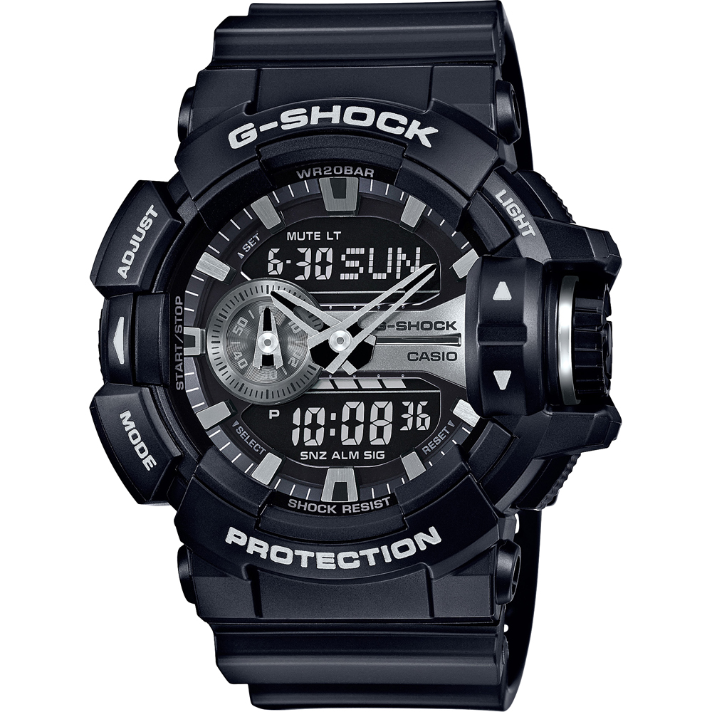 Montre G-Shock Classic Style GA-400GB-1A Rotary Switch Garrish Black