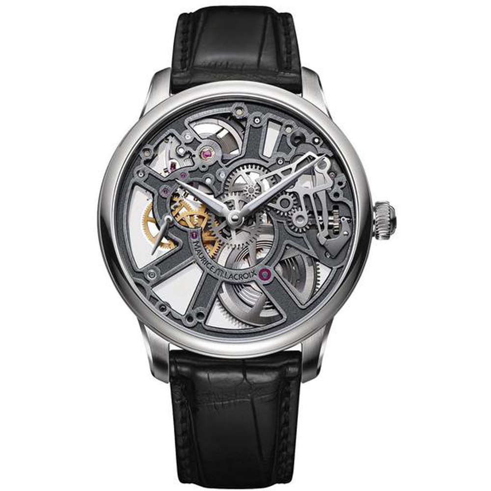 Montre De Poche Squelette Maurice Lacroix Les Classiques Ref. 16180 - Plaqué Or - Années 90 - Occasion Très Bon état