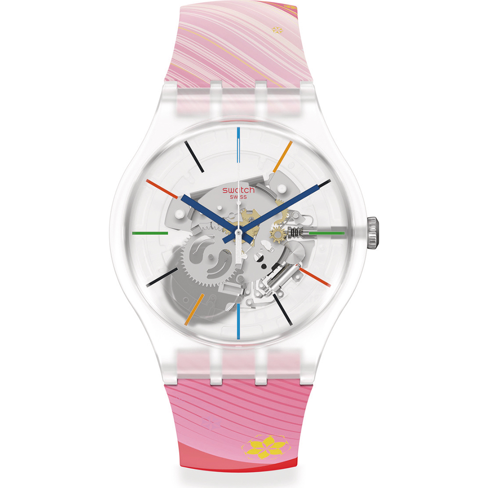 Montre Swatch Specials SO29Z105 2022 Olympic Collection - Red rivers and mountains