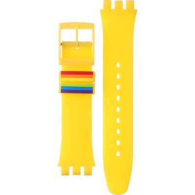 Bracelet Swatch Plastic - Originals Large (41mm) SUO/SO29/SO32 ASO29J702 SO29J702 Proudly Yellow
