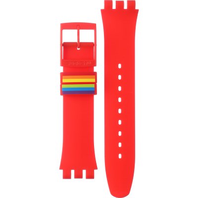 Bracelet Swatch Plastic - Originals Large (41mm) SUO/SO29/SO32 ASO29R705 SO29R705 Proudly Red