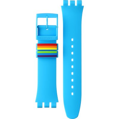 Bracelet Swatch Plastic - Originals Large (41mm) SUO/SO29/SO32 ASO29S702 SO29S702 Proudly Blue