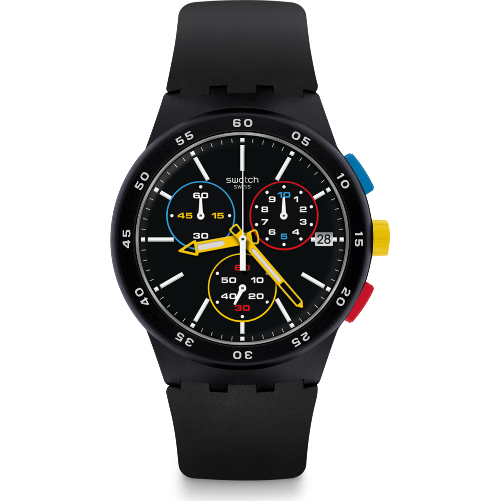 Montre Swatch New Chrono Plastic SUSB416 Black-One