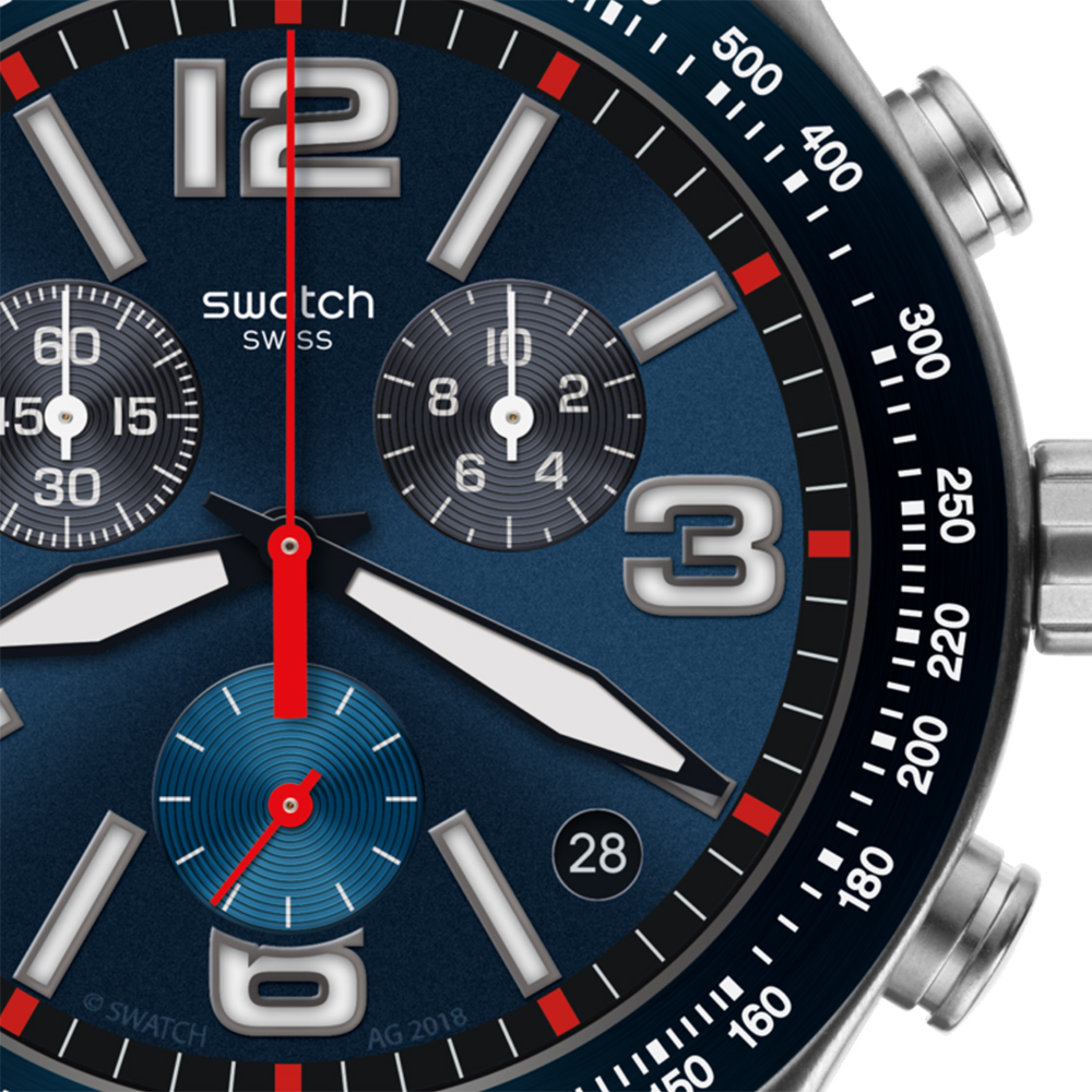 Montre Swatch Irony YVS454 Blue Grid • EAN: 7610522800694 • Montre.be