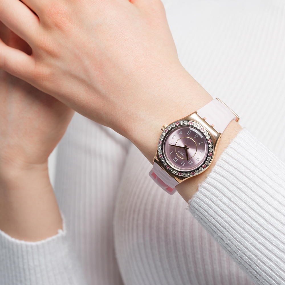 Montre Swatch Irony YLG147 Golden Rosaline • EAN: 7610522834538 • Montre.be