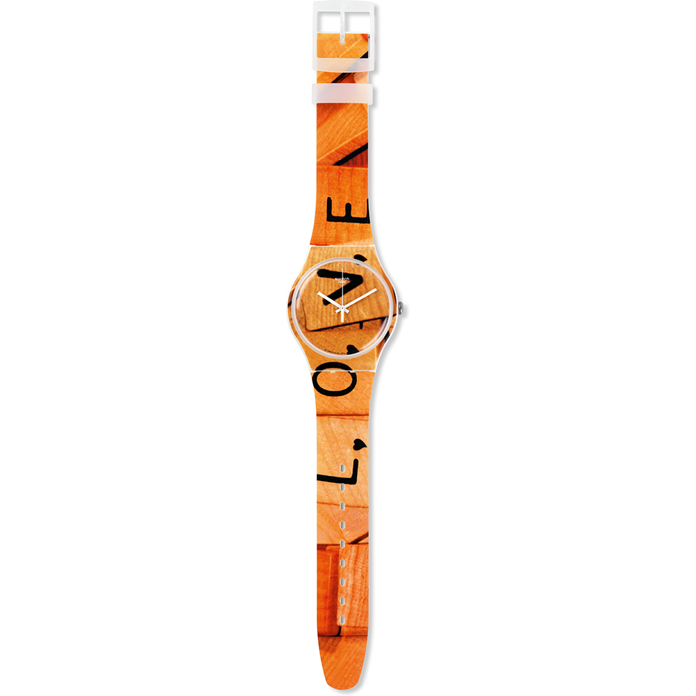 Horloge Swatch Maxi MSUOW116 Love Game