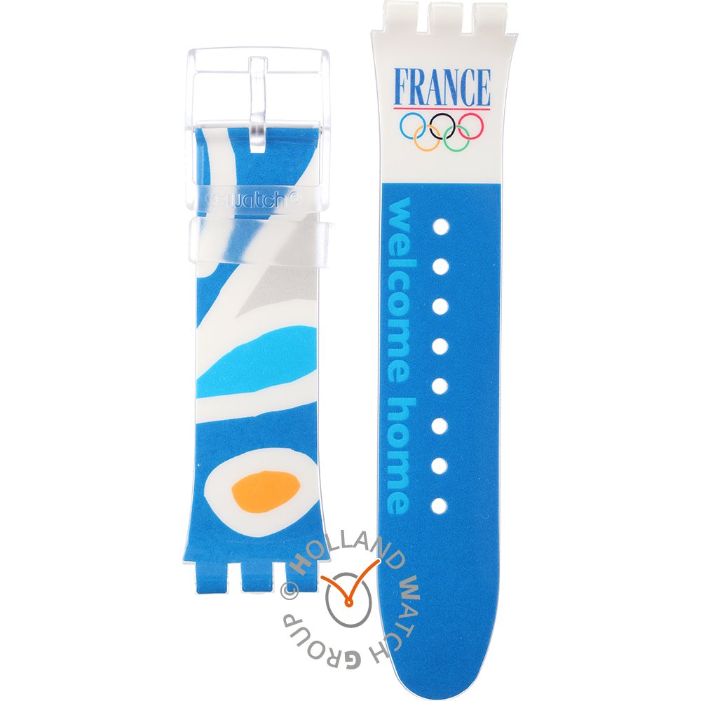 Bracelet Swatch ASUDK106I NOC Athens 2004 France • Revendeur officiel •  Montre.be