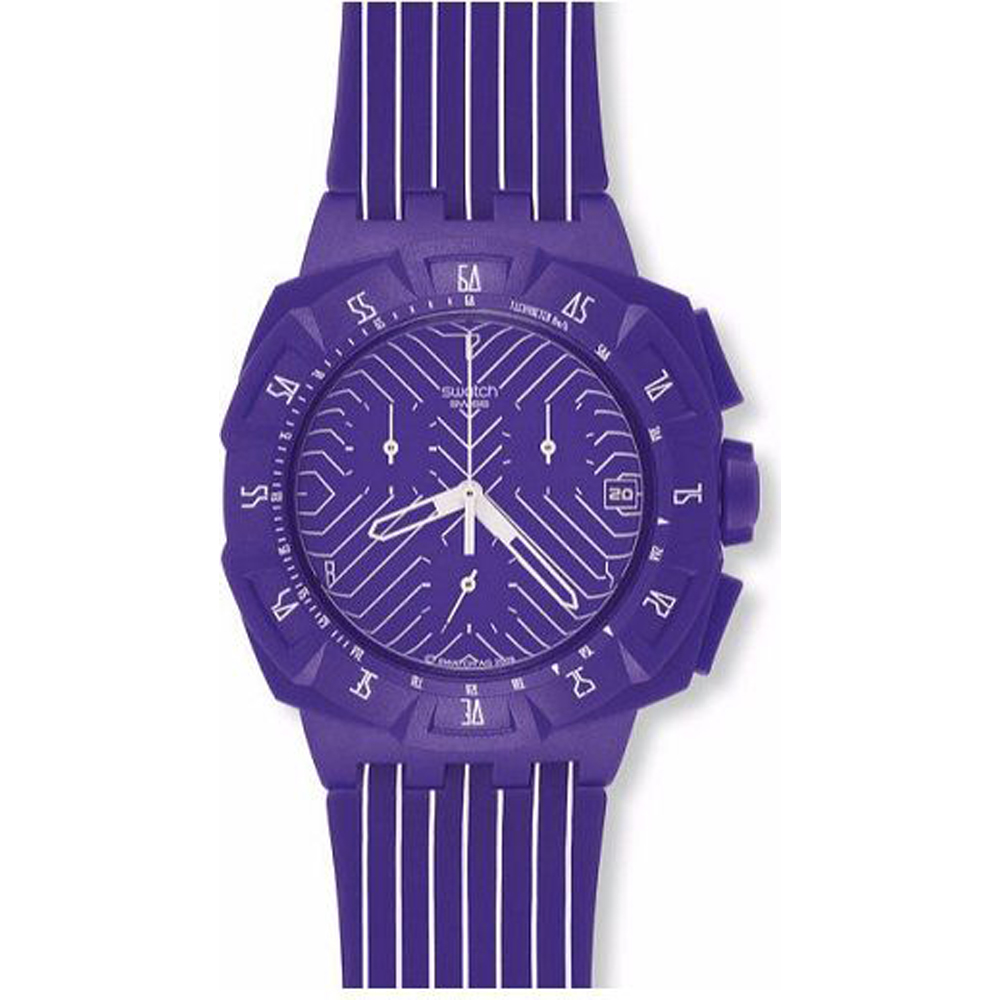 Montre Swatch Chrono Plastic SUIV401 Purple Run