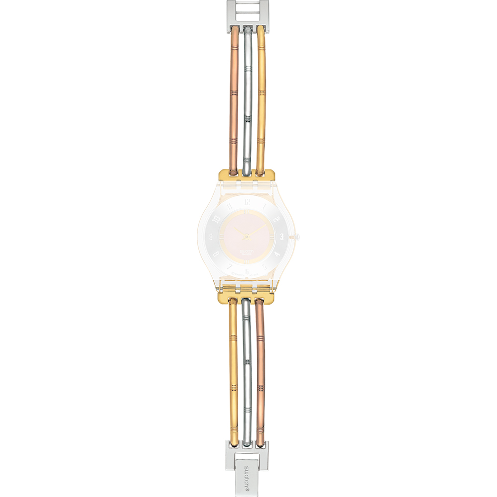 Bracelet Swatch ASFK240A SFK240 Tri-Gold Large • Revendeur officiel • Montre .be