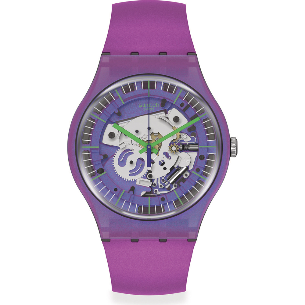 Montre Swatch Les Originales SUOM115 Shimmer Purple • EAN: 7610522844438 •  Montre.be