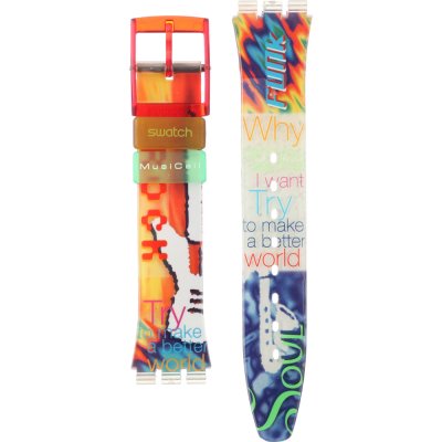 Bracelet Swatch Plastic - Originals Medium (34mm) /Access/Solar/Musicall/Stop - G/SK/SL/SR/SS/SO28 ASLZ103 SLZ103 11 PM