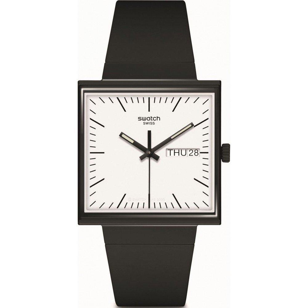 Montre Swatch What If - Square SO34B700 What If... Black?
