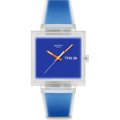 Montre Swatch What If - Square SO38K701 What If... Jelly see thru blue?