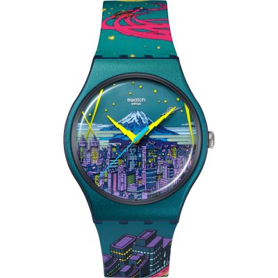 Montre Swatch Originals Large (41mm) SUOZ374 Destination Tokyo - Expressway to the future