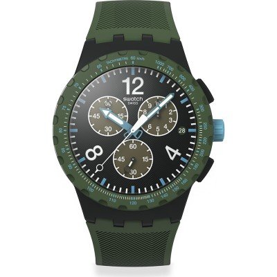 Montre Swatch New Chrono Plastic SUSB421 Olive Rush