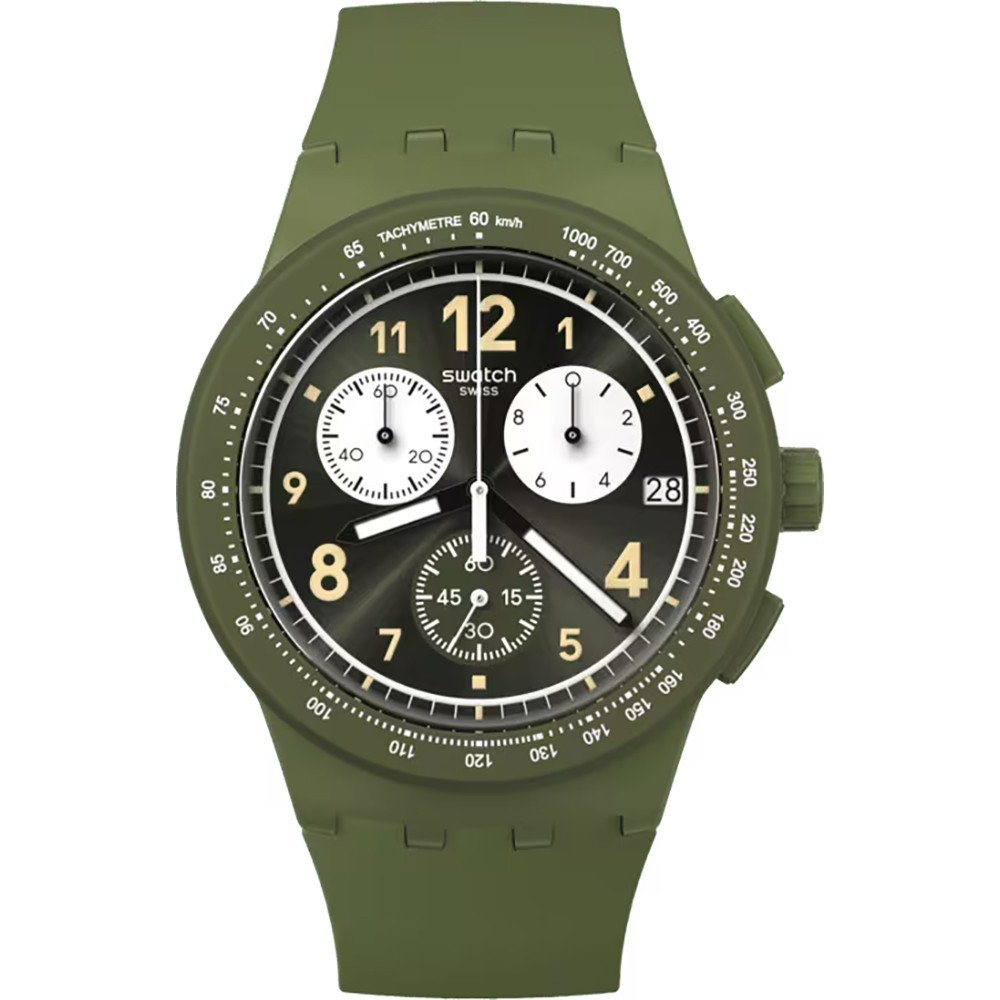 Montre Swatch New Chrono Plastic SUSG406 Nothing Basic About Green