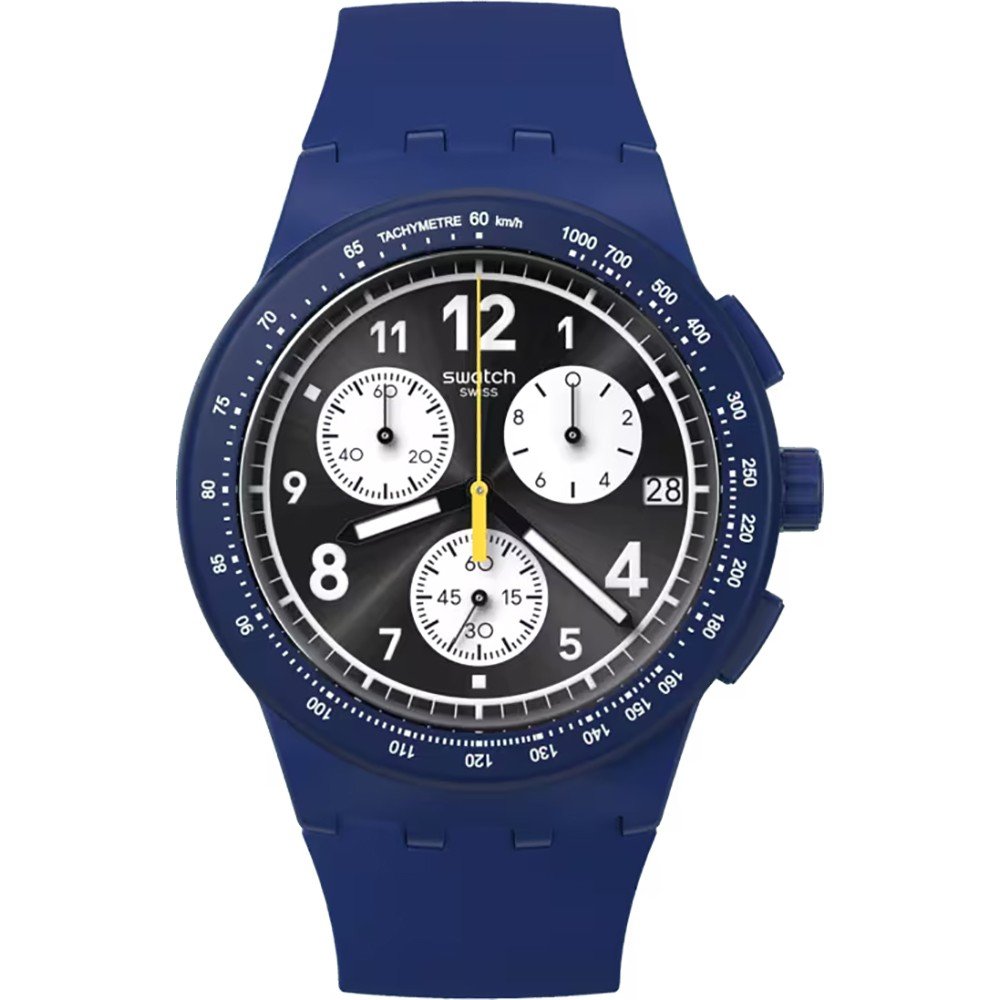 Montre Swatch New Chrono Plastic SUSN418 Nothing Basic About Blue