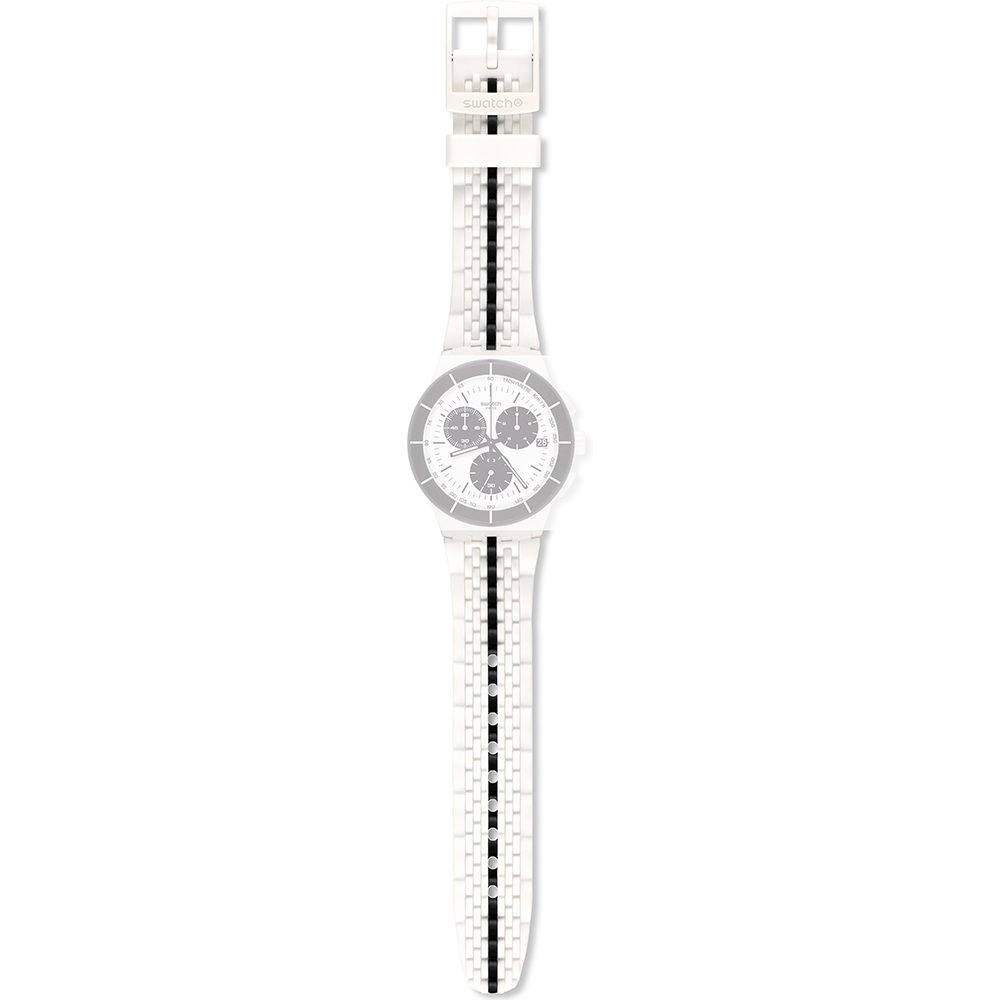 Bracelet Swatch ASUSW407 Piste Noire • Revendeur officiel • Montre.be