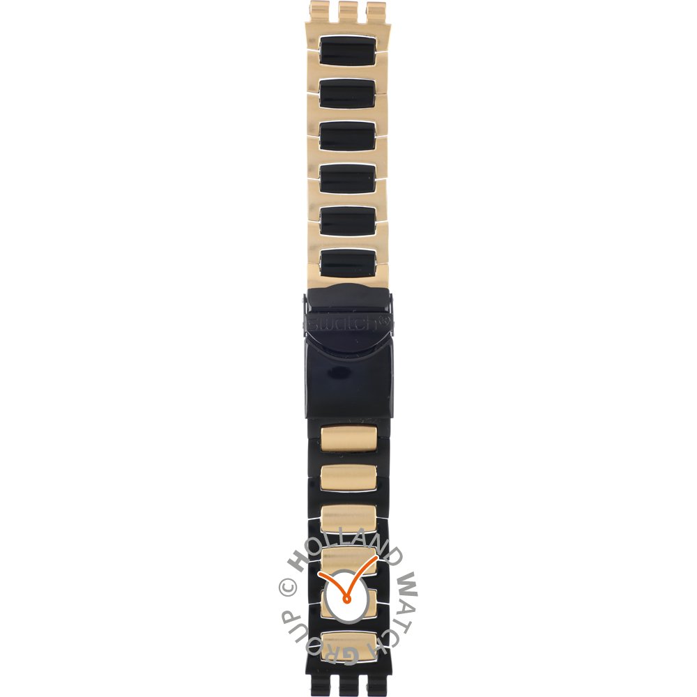 Bracelet pour montre Swatch en silicone noir