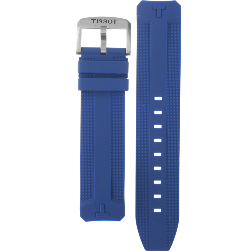Bracelet De Montre Tissot T-Touch SOLAR En Caoutchouc Bleu - Neuf Avec étiquettes - Réf. T603040932